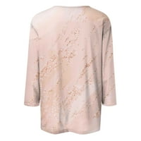Ženski vrhovi i bluze rukav jesen Slatko cvijeće Ispiši grafiku plus veličina vrhova pulover, ružičasta
