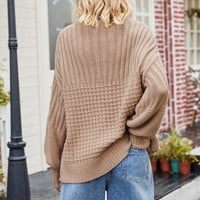Akiihool džemper za žene Ležerne prilike za žene povremene džempere Slatki puff kratkih rukava pulover