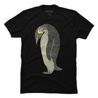 Penguin Muški crni grafički tee - Dizajn od strane ljudi L