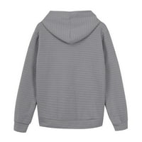 Muška zimska kapuljača topla kapuljača duks džemper, siva, xxl