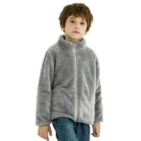 NSENDM Toddler kaput zimski dugi rukav zimski čvrsti kaput sa patentnim zatvaračem zgušnjava topla odjeća