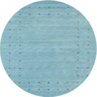 Ahgly Company u zatvorenom okruglom savremenim traper plavim apstraktnim prostirkama, četvorono