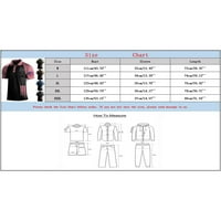 Košulje za muške 3D digitalni tisak rever sa zatvaračem kratkih rukava Casual Fashion Majica jakna crna