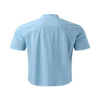 Prednjeg swwalk muns bluza up usebne majice kratki rukav vrhovi za odmor Soft T Majica COLLAR TEE SKY