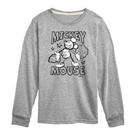 Disney - Mickey Mouse klasična skica - grafička majica dugih rukava za mlade