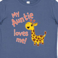 Inktastic moja teta voli - slatka Giraffe poklon baby boy ili majica za bebe