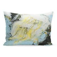 Vodeni apstraktni ručni fragment slika na platnu plavi jastučni jastučni jastuk za jastuk