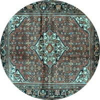 Ahgly Company u zatvorenom okruglom perzijskom svijetloj plavoj tradicionalnim prostirkama područja, 6 'okruglo