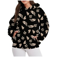 Podplug ženska jesena moda casual dugih rukava skromna dukserica sa labavim fit pulover hoodie y2k vrhovima