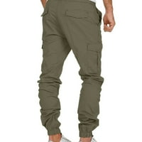 Yievit rastezljivi teretni pantalone za muškarce casual fitness carice elastične struke planinarske