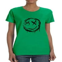 Grunge Spraypping majica u obliku lica žene -image by shutterstock, ženska XX-velika