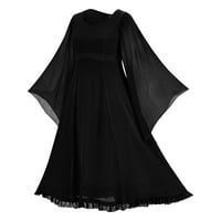Ženska goth punk metivarska haljina jesen casual truba dugih rukava Cosplay haljine Gothic Witch haljina