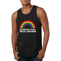 Proslavite svoje prave boje Rainbow Design LGBT Pride Graphic Tank Top