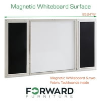 Napredni nameštaj Allure Wall Conference Room Cabinet - Kvadratna magnetska pločica sa tablicama sa vratima - Stepen šarke za vrata - Komercijalni stupanj - sunčevo svjetlo Pepeo