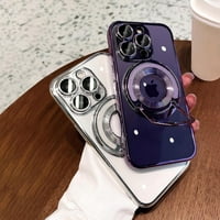 Kompatibilan sa iPhone Pro Magnetic Clear Kickstand CASE, luksuzni preplata prozirnih nosača Magsafe