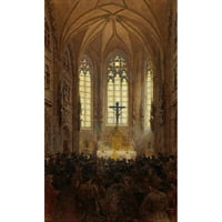 Jindřich Tomec Black Ornate uokviren dvostruki matted muzej umjetnosti pod nazivom: Svečana masa u kapeli