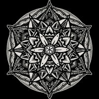 Pečat Solomona Svete geometrije Mandala Solid Girls Black Graphic Tee - Dizajn od strane ljudi s