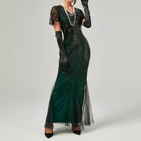 Ženska haljina iz 1920. godine Fringe party Great Gatsby Flapper Green M