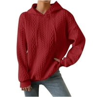 Kayannuo pulover dukseve za žene čišćenje Čvrsta vunena ženska dukserica za duge rukave Jesen modni