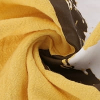 Dvije ljetne odjeće za žene Ležerne prilike na pola rukava CREW CRTOVA SRCE ULAZI GRAFIKE T-majice Prevelike i labave udobne vrećice kamuflažne pantalone sa dnevnim boravkom Žuta m