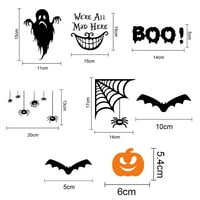 Ayyufe Halloween naljepnice za papir Horror Ghost Bat Spider bundeve pukotine Diy Dekoracija Izmjenjiva