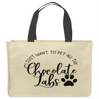 Platnene torbe za tote Samo želim kućne ljubimce za kućne ljubimce šape print pasa za višekratnu kupovinu