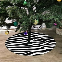 Prekrasna zebra koža Xmas božićna stablo suknje za prostirku za odmor za odmor u zatvorenom vanjskom