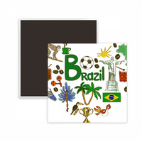 Brazil Love Heart Landscap Nacionalna zastava Trg Cercas Frižider Magnet održava memento