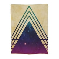 Obojeni trokut uzorak bacajte pokrivač, super mekane flanelne pokrivače od flanela od pluća, 40 x30