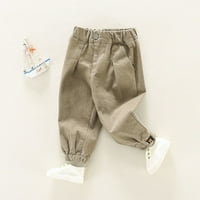 Kali_store dječačke hlače dječake nacrtaju čvrste pantalone pantalone toddler boy aktivni joggeri hlače dukseve kaki, 18-mjeseci