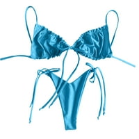 Cuoff Ženski kupaći kostimi Čvrsti bikini zagaznih kupaći kostim