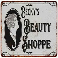 Becky's Beauty Shoppe Chic potpise vintage dekor metalni znak 108120021290