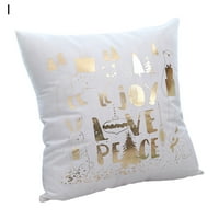 Travelwant božićni jastuk, zlatni snježni pahulji Božić sretan ukrasni sof za jastuk ,, super mekana kratka plišana tkanina