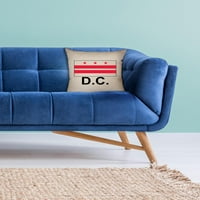 Washington D.C. Okružna zastava - Posebna vintage izdanje ukrasno jastuk bacač jastuk sa umetanjem