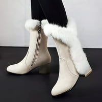 SNGXGN Zimske čizme za žene Flat Slatka plus veličine Udobne cipele sa gležnjače Ženske snežne čizme,