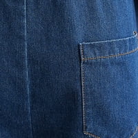 Ganfancp Jumpsuits za ženske ležerne dupli džepovi sa dvostrukim džepom, dvostruki džepni škljocni šargastere