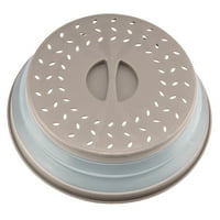 Odzračena sklopljiva mikrovalna pećnica s prskanjem hrane s lakim ručicama za ručice, Silikon i plastika bez posuđa, BPA, 10,5 okrugli ugljen PINSHUI
