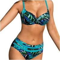 Skromni kupaći kostimi za žene Dame kupaći kostimi MI & MECT odvaja halter plaža plava m