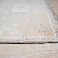 Smeđa ruka čvora vunena tradicionalna hauge za tkanje, 9 '12'