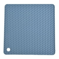 Kvadratna silikonska mat ne klizač otporna na toplinu otporna na toplinu kuhinjski lonac mat stol placemat, plava