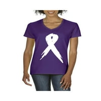 - Ženska majica s kratkim rukavima V-izrez, do žena veličine 3xl - vrpca raka