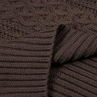 Rejlun Ženski pletivački kabel pleteni pulover Jumper vrhovi ležerni džemper kaki s