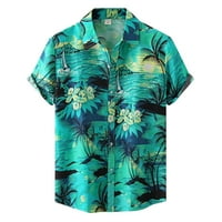 Dole Pajemma mužjak ljetni havajski košulja na plaži na plaži s kratkim rukavima Okrenite košulju na