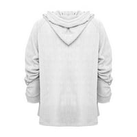 Duksevi za vuču za žene Solid Color Pensuvremeni lagani pulover vrhovi labavih udobnih majica sa džepom