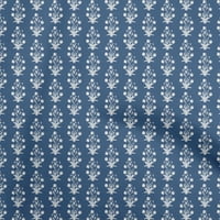Onuone pamuk poplin mornarsko plava tkanina azijski blok otisak šivaće tkanine sa dvoricom tiskanim