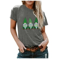 Dnevne majice St.Patricks, pamučne casual žene vrhovi ties patrickovih tiskanih rukava kratka ženska