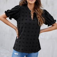 Ženska košulja pom pom, stilski prozračni i skinuti perikovanje Šifonske ženske majice za radnu turističku