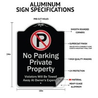 Sim serijsko znakovnice dizajnera - dvojezično rezervirano parkiralište Posetilac Parking Estacionamiento