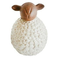 Sagebrook Home 14945- In. Keramička ovčja figurica, bjelokosti i bež