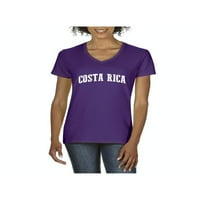 Ženska majica s kratkim rukavima V-izrez - Kostarika